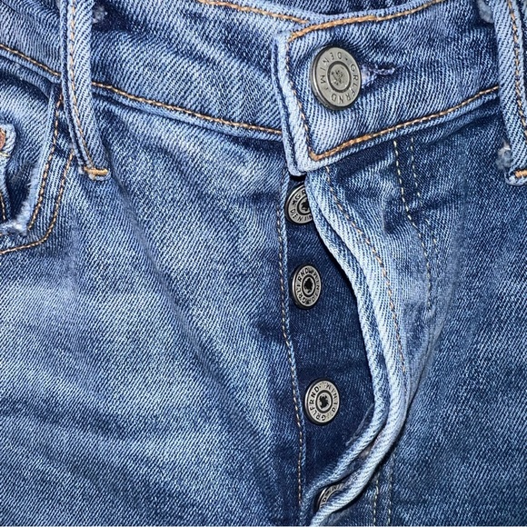 GRLFRND Helena Distressed Straight Leg Crop Cutoff Jeans 27 - Picture 4 of 8